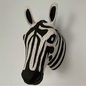 Anthropologie zebra paper mache bust 16 x 12 x 8. In great condition.